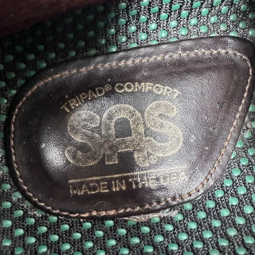SAS Decksider Lace Up Boat Shoes Men’s 8.5 W New Briar Leather Comfort‎ Cordovan